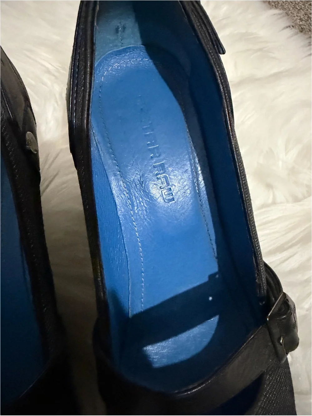 G-Star Denim & Leather Buckle Strap Heel Pumps